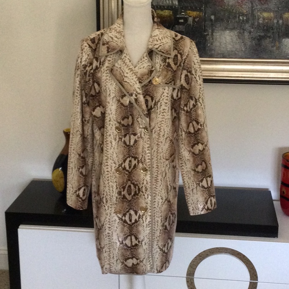 Michael Kors snake skin rain coat